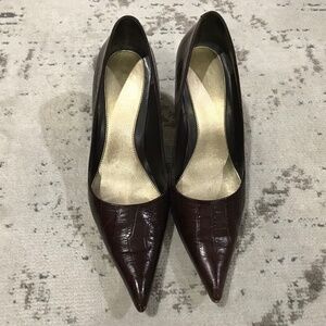 Nine West Faux Crocodile Pumps